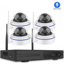 Цифровой Wi-Fi IP комплект видеонаблюдения Techcam Dome audio для улицы и помещений